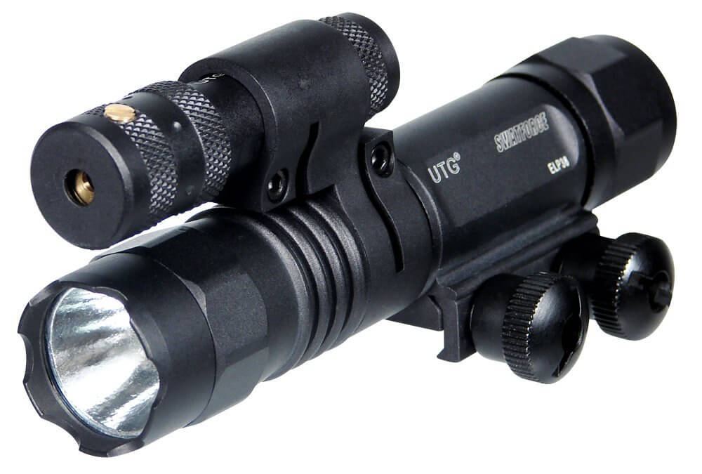 UTG 2-in-1 Tactical LED Flashlight with Red Laser